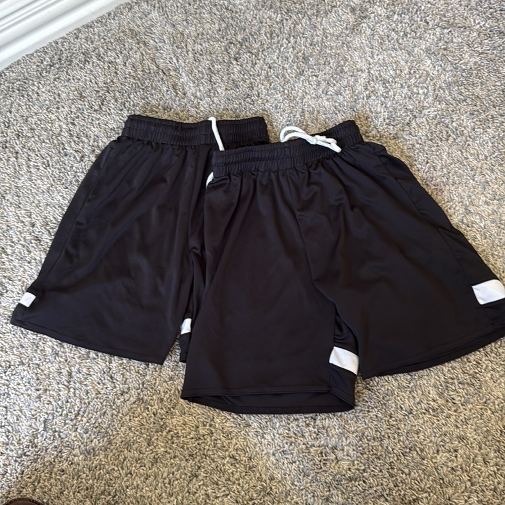 2 Protime Sports Black Soccer Basketball Football Shorts